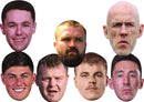 Wales Rugby Face Mask Pack – Six Nations Wales Player & Coach – Celebrity Card Mask for Fancy Dress, Sports Fans, Match Days, Six Nations Events, Parties, Stag & Hen Nights – Adult Costume Mask