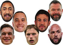 Ireland Rugby Face Mask Pack – Six Nations Ireland Player & Coach – Celebrity Card Mask for Fancy Dress, Sports Fans, Match Days, Six Nations Events, Parties, Stag & Hen Nights – Adult Costume Mask