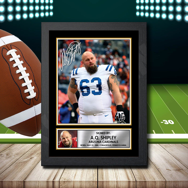 A.Q. Shipley 2 – Printed Signature NFL Star Print – A.Q. Shipley 2