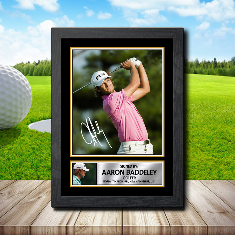 Aaron Baddeley 2 Printed Signature Golfer Star Poster Print Framed Wall Art Gift – Aaron Baddeley 2 Printed Signature Golfer Star Poster Print