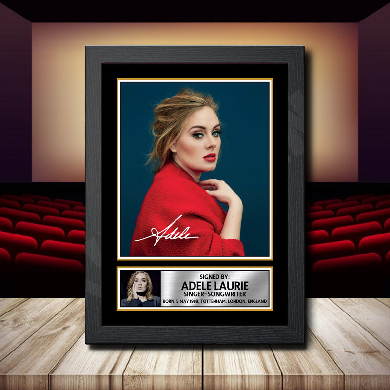 Adele Laurie Printed Signature Movie Star Poster Print Framed Wall Art Gift – Adele Laurie Printed Signature Movie Star Poster Print