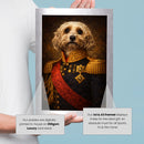 Custom Royal Admiral Pet Portrait – Personalized Dog Portrait in Military Uniform – Funny Royal Pet Painting Wall Art Gift