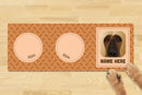 Personalised Dog Breed Dog Bowl Mat (880mm x 300mm)(2 Bowl Design) - AFGHAN HOUND