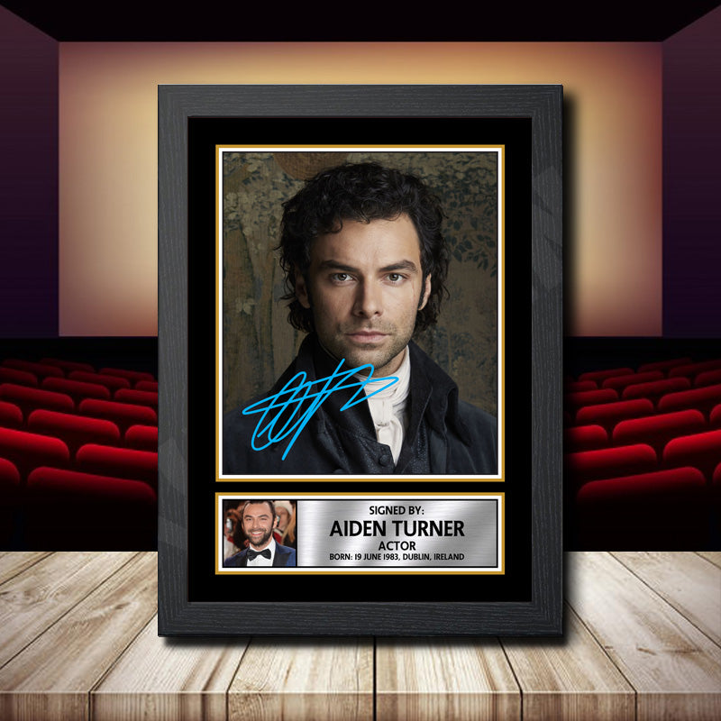 Aiden Turner 2 Printed Signature Movie Star Poster Print Framed Wall Art Gift – Aiden Turner 2 Printed Signature Movie Star Poster Print