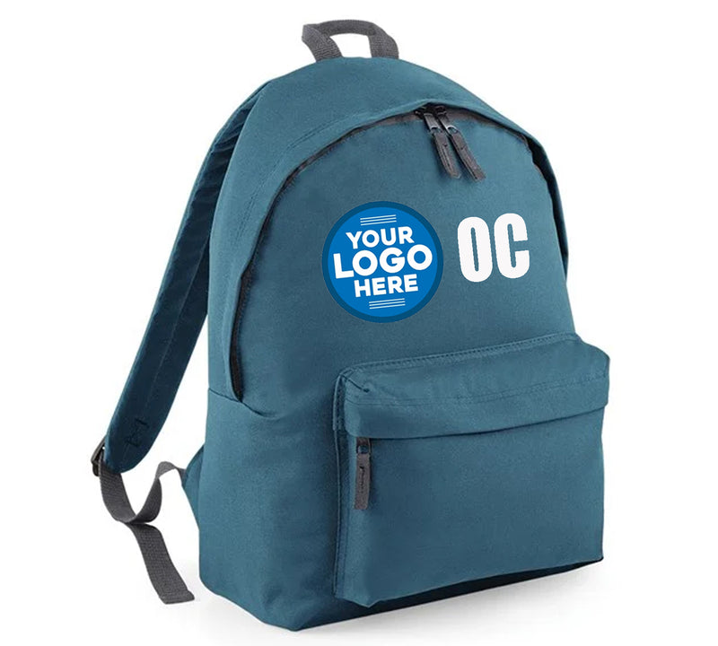 CUSTOM PRINTED BACKPACK SCHOOL ANY LOGO AND/ OR INITIALS FULLY PERSONALISED