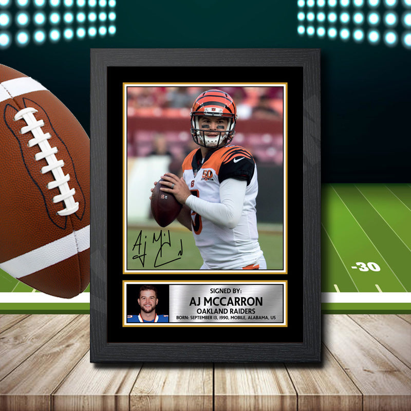 Aj Mccarron 1 – Printed Signature NFL Star Print – Aj Mccarron 1
