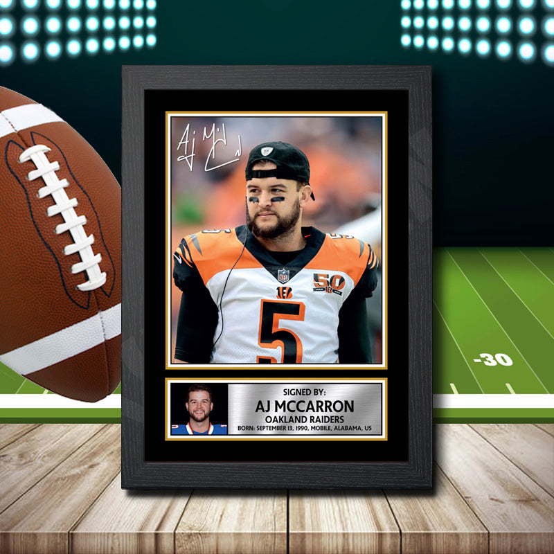 Aj Mccarron 2 – Printed Signature NFL Star Print – Aj Mccarron 2