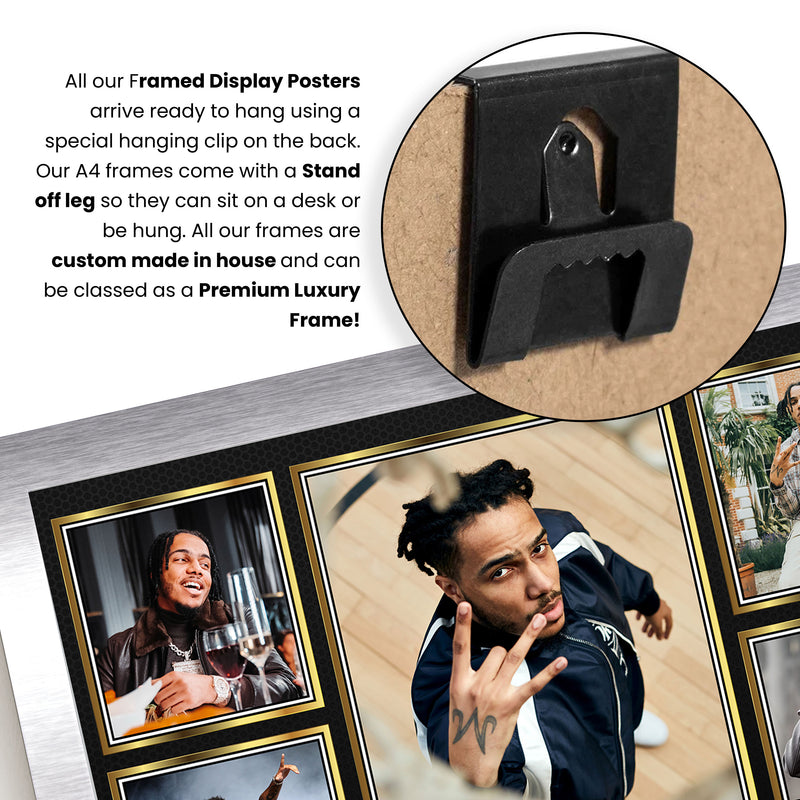 Rappers AJ Tracey Framed Autographed Print - Limited Edition Autograph Fan Gift – Collectible Memorabilia Merchandise