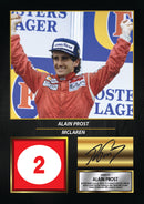 Alain Prost Signed Poster Print – Formula One McLaren Racing Legend Wall Art – F1 Motorsport Memorabilia with Printed Autograph – Formula 1 Fan Gift & Home Decor