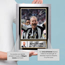 Alan Shearer Portrait Signed Autographed Poster Print – Framed Football Memorabilia with Plaque – Newcastle United & England Legend– Gift for Fans & Collectors