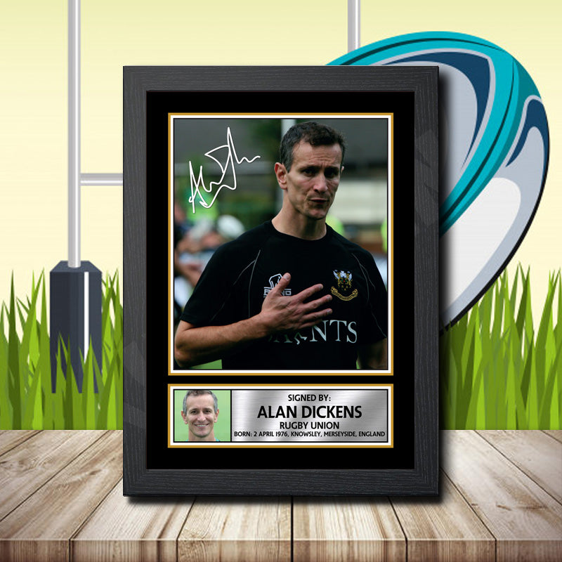 Alan Dickens 1 Printed Signature Rugby Star Poster Print Framed Wall Art Gift – Alan Dickens 1 Printed Signature Rugby Star Poster Print