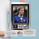 Alejandro Garnacho Chelsea Printed Autograph Poster – Argentina Football Star Wall Art – Soccer Memorabilia Gift for Fans