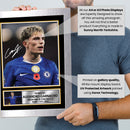 Alejandro Garnacho Chelsea Printed Autograph Poster – Argentina Football Star Wall Art – Soccer Memorabilia Gift for Fans