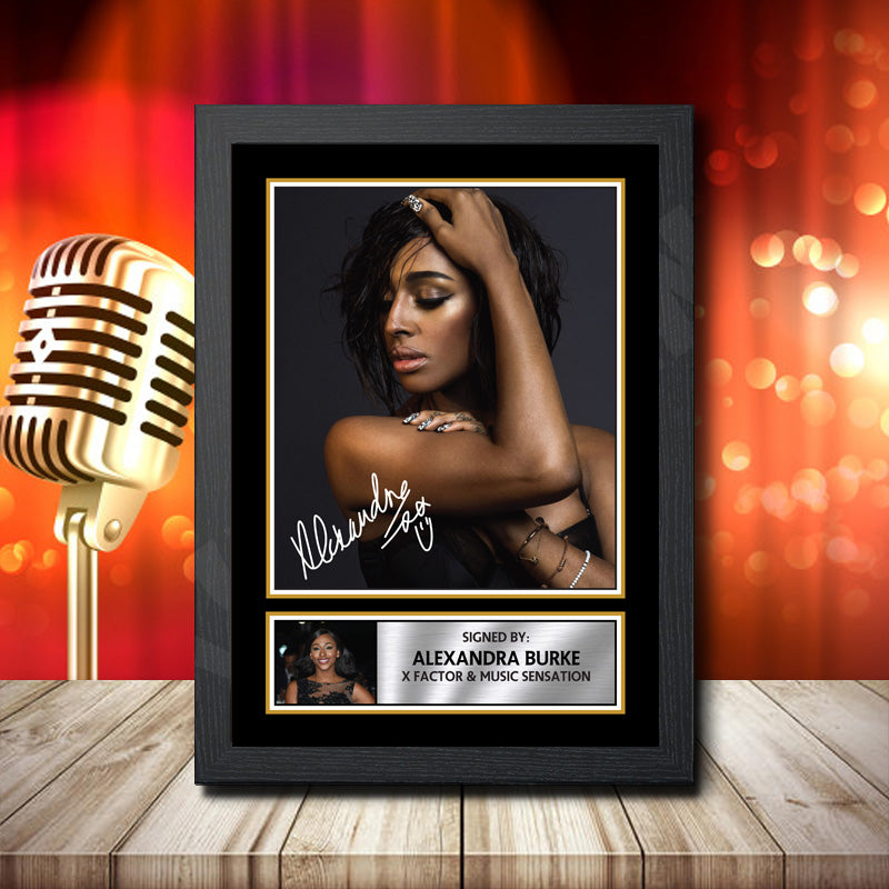 Alexandra Burke 2 – Printed Signature Music Star Print – Alexandra Burke 2