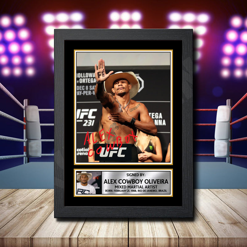 Alex Cowboy Oliveira Printed Signature Ufc Star Poster Print Framed Wall Art Gift – Alex Cowboy Oliveira Printed Signature Ufc Star Poster Print