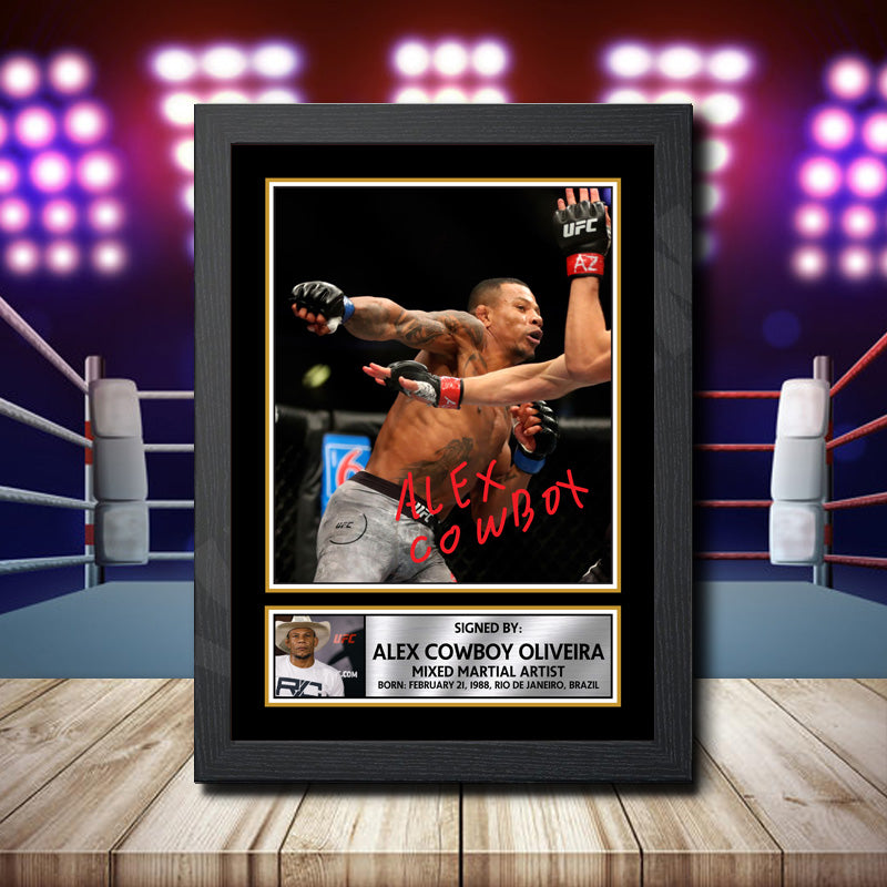 Alex Cowboy Oliveira 2 Printed Signature Ufc Star Poster Print Framed Wall Art Gift – Alex Cowboy Oliveira 2 Printed Signature Ufc Star Poster Print