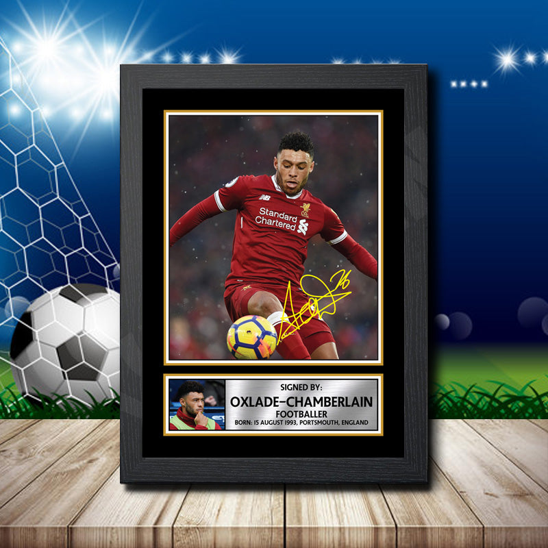 Alex Oxlade-Chamberlain 2 Printed Signature Footballers Star Poster Print Framed Wall Art Gift – Alex Oxlade-Chamberlain 2 Printed Signature Footballers Star Poster Print