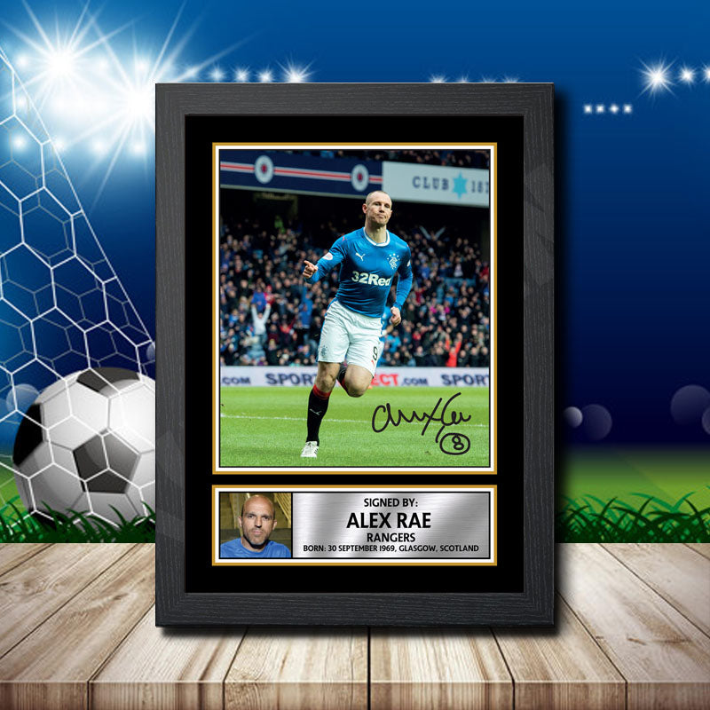 Alex Rae 1 Printed Signature Footballers Star Poster Print Framed Wall Art Gift – Alex Rae 1 Printed Signature Footballers Star Poster Print