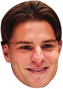 Alex Scott Face Mask 2026 – England Football Player Celebrity Card Face Mask – Celebrity Mask for Stag Do, Hen Night, Fancy Dress & Costume Parties – Funny Adult Card Mask