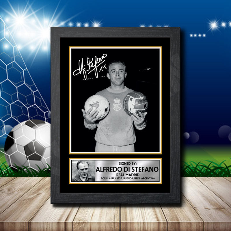 Alfredo Di Stefano 2 Printed Signature Footballers Star Poster Print Framed Wall Art Gift – Alfredo Di Stefano 2 Printed Signature Footballers Star Poster Print