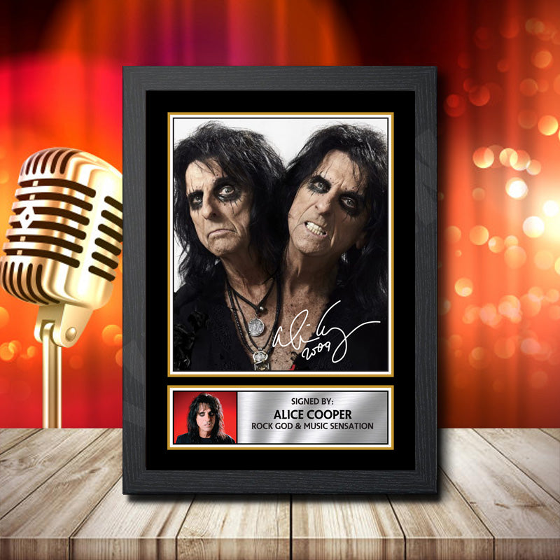 Alice Cooper – Printed Signature Music Star Print – Alice Cooper