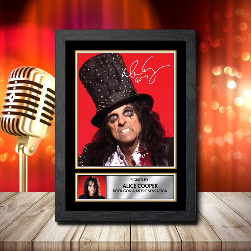 Alice Cooper 2 – Printed Signature Music Star Print – Alice Cooper 2