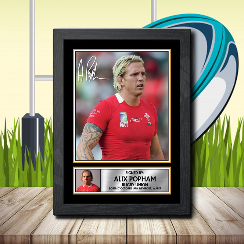 Alix Popham 2 Printed Signature Rugby Star Poster Print Framed Wall Art Gift – Alix Popham 2 Printed Signature Rugby Star Poster Print