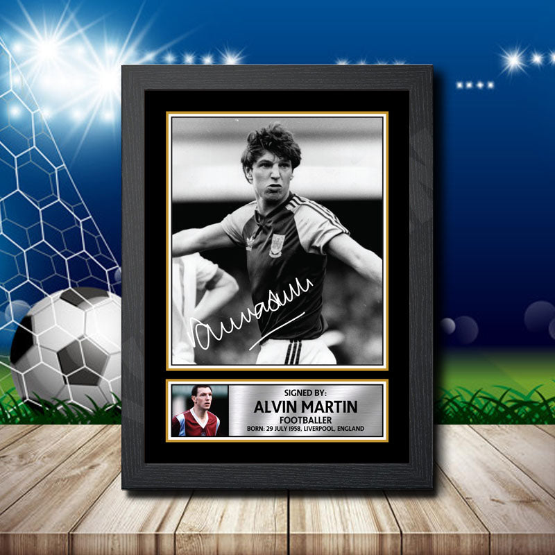 Alvin Martin 1 Printed Signature Footballers Star Poster Print Framed Wall Art Gift – Alvin Martin 1 Printed Signature Footballers Star Poster Print