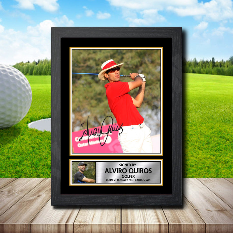 Alviro Quiros Printed Signature Golfer Star Poster Print Framed Wall Art Gift – Alviro Quiros Printed Signature Golfer Star Poster Print