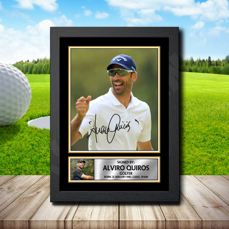 Alviro Quiros 2 Printed Signature Golfer Star Poster Print Framed Wall Art Gift – Alviro Quiros 2 Printed Signature Golfer Star Poster Print
