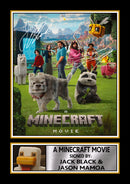 A Minecraft Movie Printed Autograph Poster – Jack Black & Jason Momoa Movie Wall Art – Minecraft Film Memorabilia Gift for Gamers