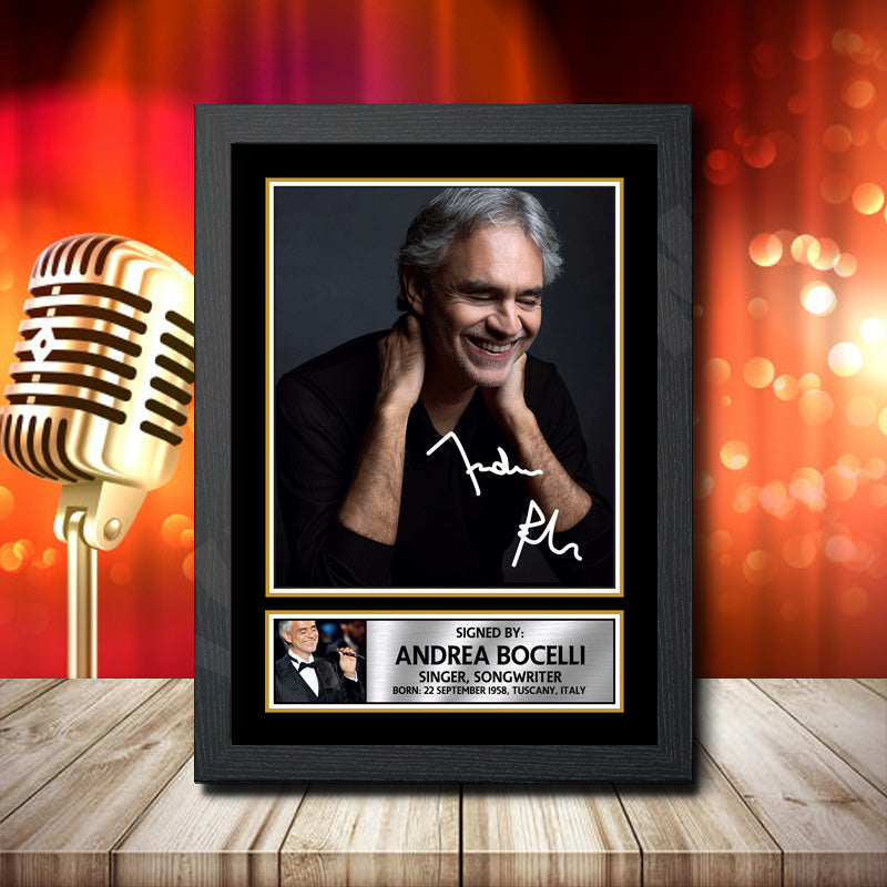 Andrea Bocelli 2 – Printed Signature Music Star Print – Andrea Bocelli 2