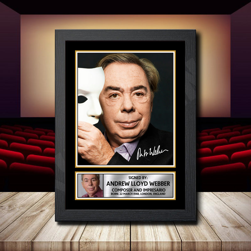 Andrew Lloyd Webber Printed Signature Movie Star Poster Print Framed Wall Art Gift – Andrew Lloyd Webber Printed Signature Movie Star Poster Print