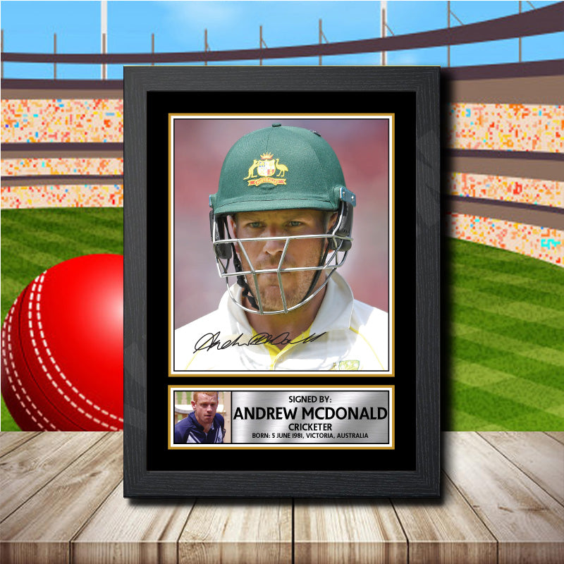 Andrew Mcdonald 2 Printed Signature Cricket Star Poster Print Framed Wall Art Gift – Andrew Mcdonald 2 Printed Signature Cricket Star Poster Print