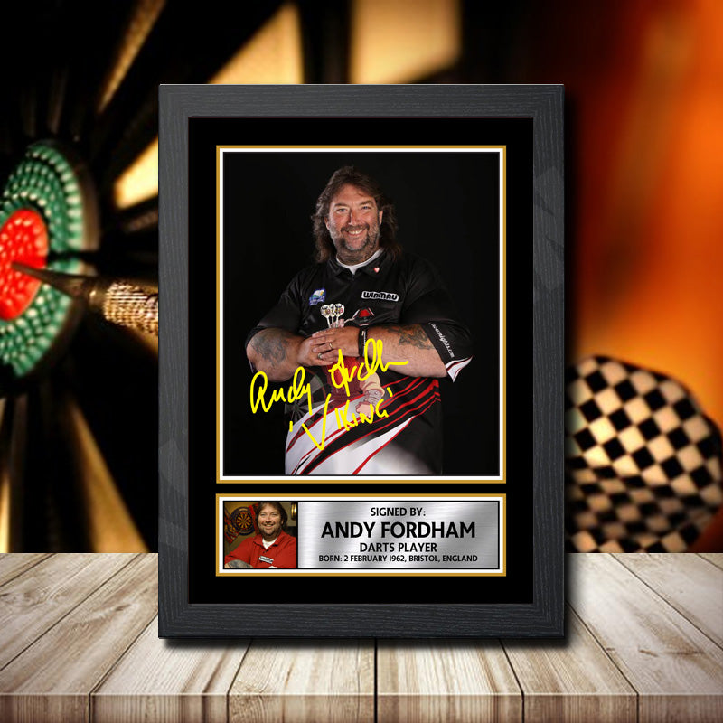 Andy Fordham 2 Printed Signature Darts Star Poster Print Framed Wall Art Gift – Andy Fordham 2 Printed Signature Darts Star Poster Print