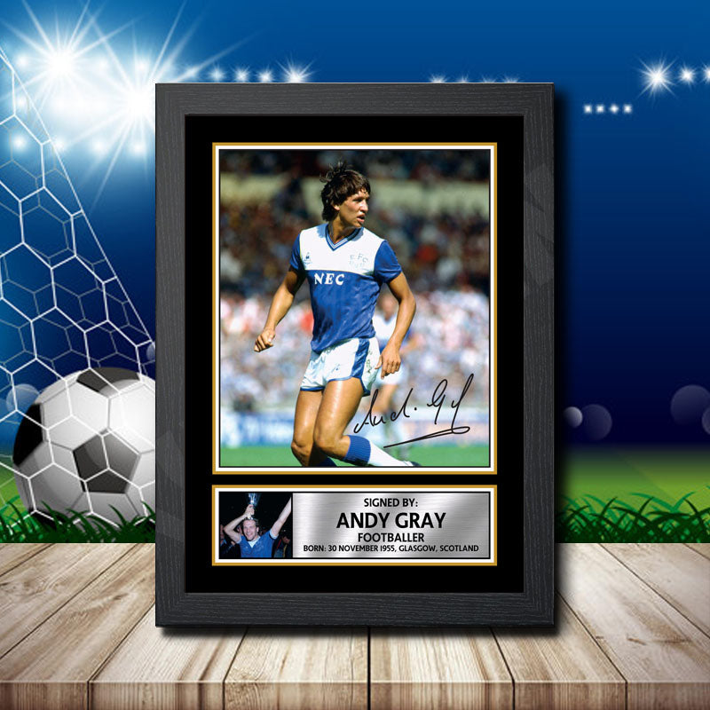 Andy Gray Printed Signature Footballers Star Poster Print Framed Wall Art Gift – Andy Gray Printed Signature Footballers Star Poster Print