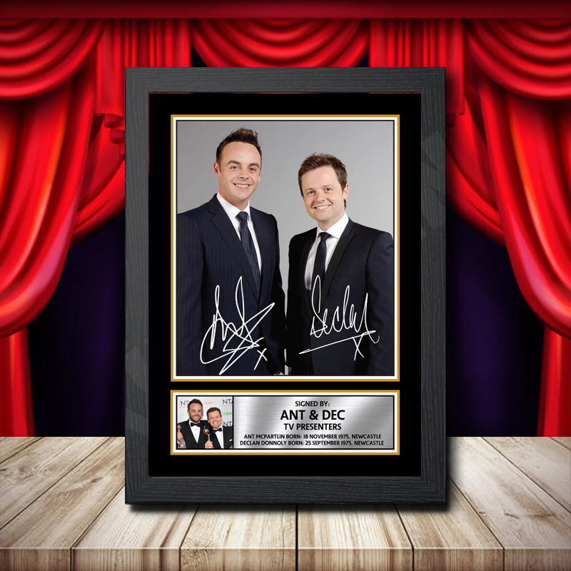 Ant And Dec 2 Printed Signature Comedy Star Poster Print Framed Wall Art Gift – Ant And Dec 2 Printed Signature Comedy Star Poster Print