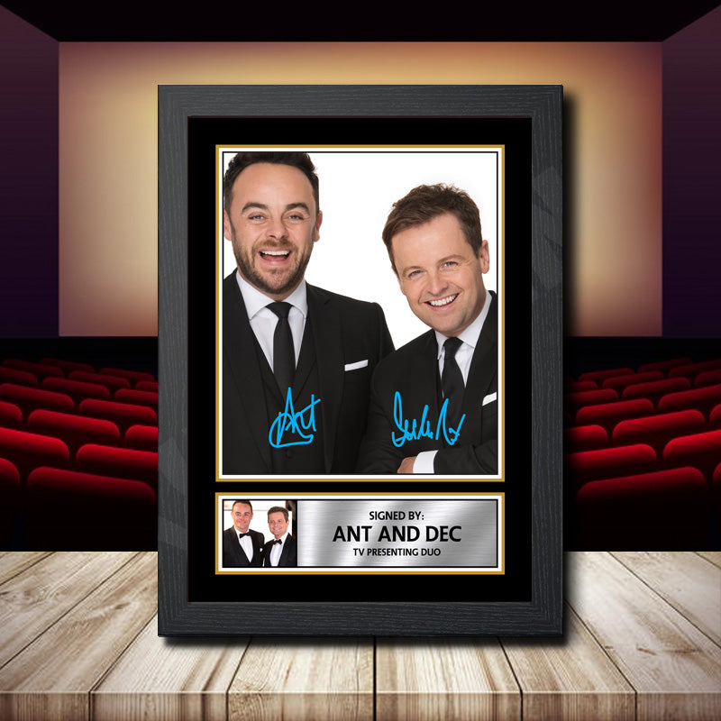 Ant And Dec 3 Printed Signature Movie Star Poster Print Framed Wall Art Gift – Ant And Dec 3 Printed Signature Movie Star Poster Print