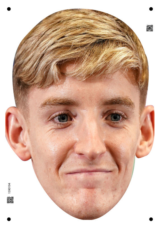 Anthony Gordon England Euros 2024 Celebrity Face Mask Fancy Dress - High-Quality Cardboard Masks for Any Occasion