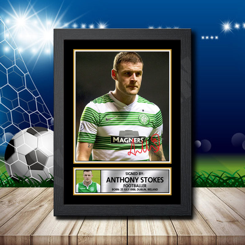 Anthony Stokes 2 Printed Signature Footballers Star Poster Print Framed Wall Art Gift – Anthony Stokes 2 Printed Signature Footballers Star Poster Print