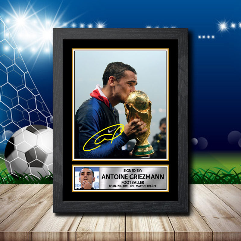 Antoine Griezmann Printed Signature Footballers Star Poster Print Framed Wall Art Gift – Antoine Griezmann Printed Signature Footballers Star Poster Print