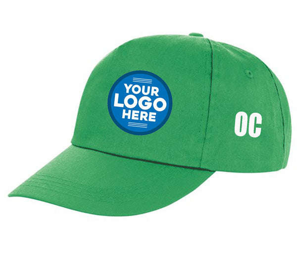 Custom Printed Baseball CAP ANY Logo And/ or Initials Fully Personalised – APPLE GREEN