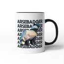 Rude Swear Word Printed Mug Design - AR*EBADGER (3 Colours)