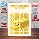 Rude Swear Word Birthday Card Design - A*SEBUTTER