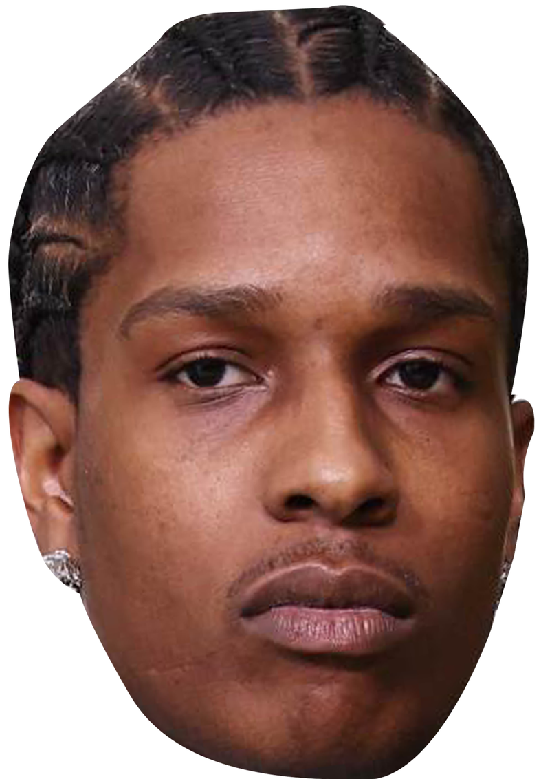 ASAP Rocky Celebrity Face Mask Fancy Dress Cardboard Costume Mask