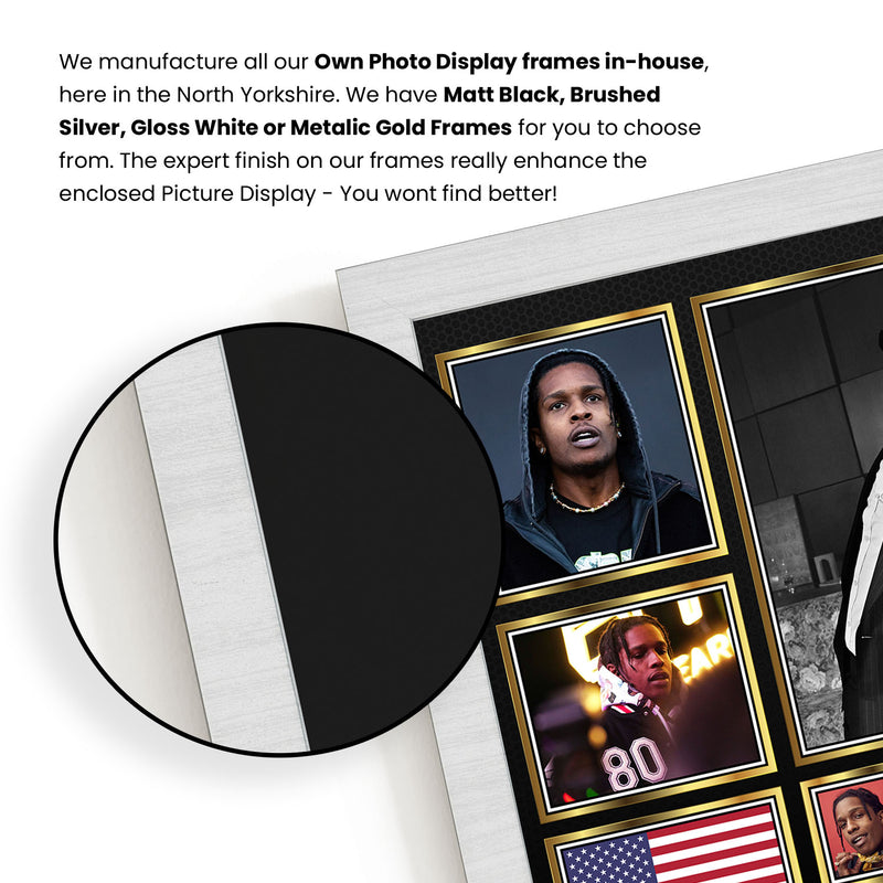 Rappers ASAP Rocky Framed Autographed Print - Limited Edition Autograph Fan Gift – Collectible Memorabilia Merchandise