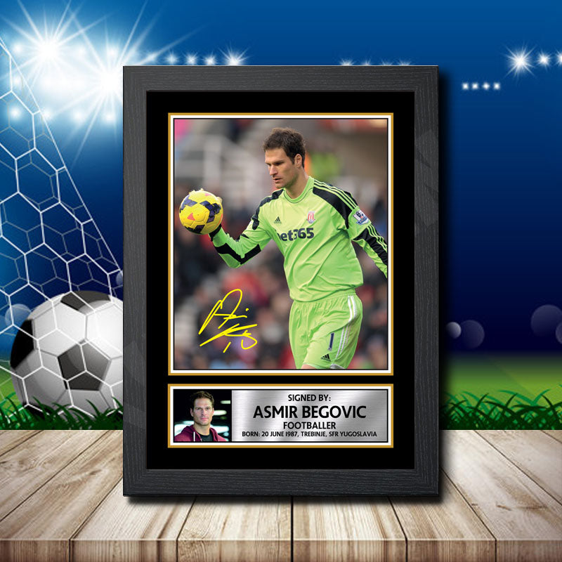 Asmir Begovic 2 Printed Signature Footballers Star Poster Print Framed Wall Art Gift – Asmir Begovic 2 Printed Signature Footballers Star Poster Print