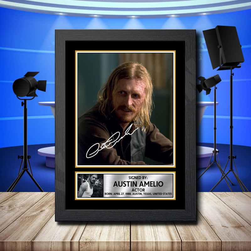 Austin Amelio 2 Printed Signature Television Star Poster Print Framed Wall Art Gift – Austin Amelio 2 Printed Signature Television Star Poster Print