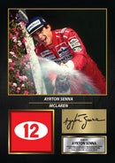 Ayrton Senna Signed Poster Print – McLaren Formula One Racing Legend Wall Art – F1 Motorsport Memorabilia with Printed Autograph – Formula 1 Fan Gift & Racing Decor