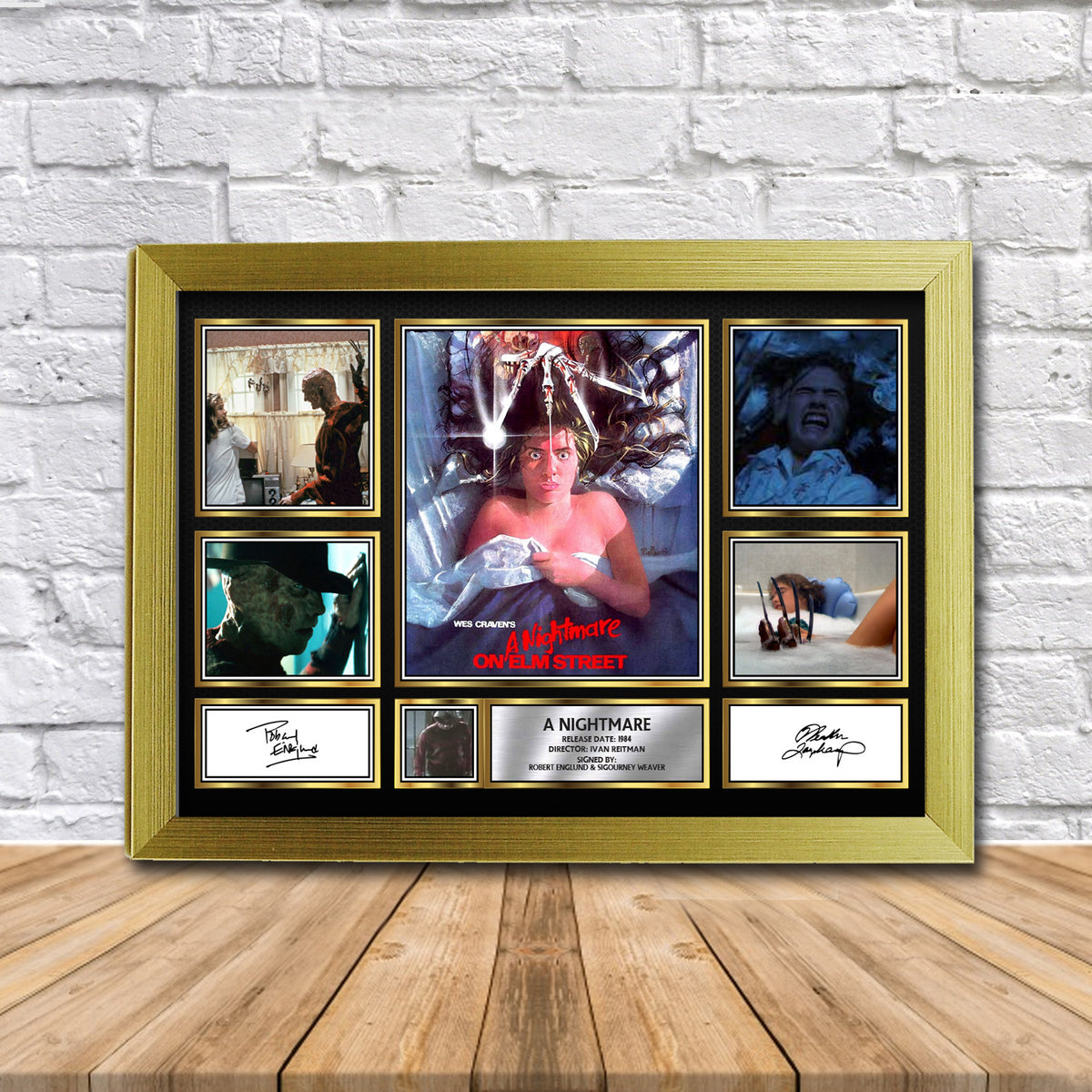 A Nightmare On Elm Street Printed Signature Star Poster Print Wall Art Gift